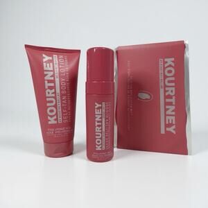 Kourtney Kellar Self Tan Set Lotion + Mousse + Mitt Full Size New Bundle Q4 Glow
